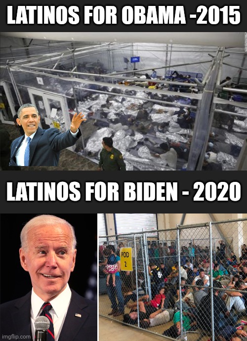 LATINOS FOR OBAMA -2015 LATINOS FOR BIDEN - 2020 | made w/ Imgflip meme maker