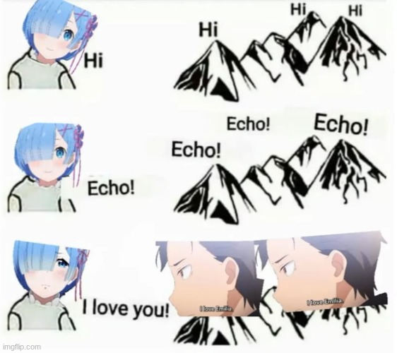 image tagged in re zero,rem,subaru | made w/ Imgflip meme maker