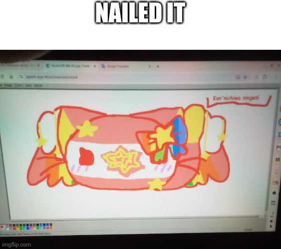 I drew myself in Microsoft Paint | NAILED IT | image tagged in countryballs,fun,ocs,ms paint | made w/ Imgflip meme maker