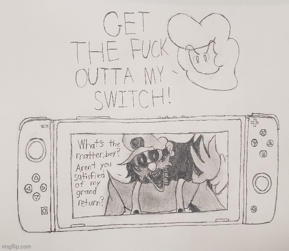 Recently heard that Virtual Boy's heading over to Switch, so... | image tagged in mario's madness,horrorbrew,nintendo switch,drawing | made w/ Imgflip meme maker