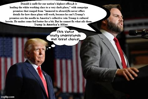 America's Hitler | image tagged in america's hitler,jd vance loves to use hate speech,tell trump to fire me,bondi has job to do,maga mendacity | made w/ Imgflip meme maker