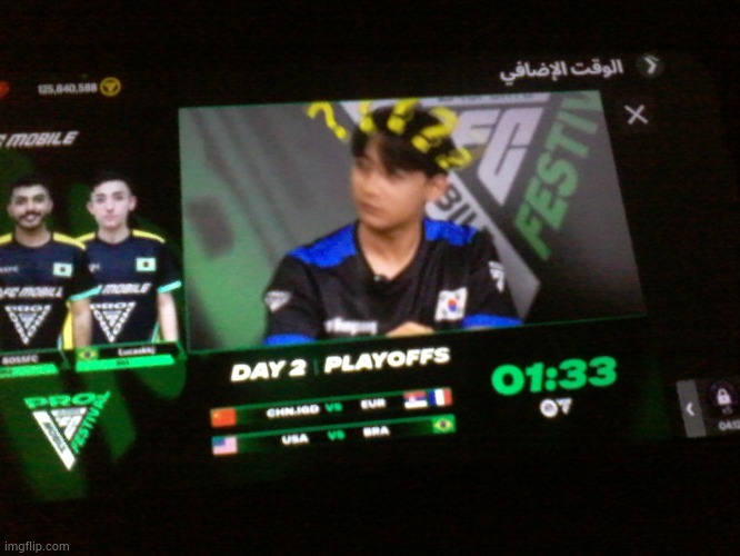 I'm watching an fc mobile live and what the hell they are playing the cookie thing from squid game instead of fc | made w/ Imgflip meme maker