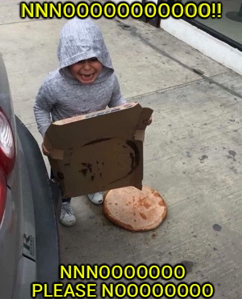 Nnnoooooo | NNNOOOOOOOOOOO!! NNNOOOOOOO PLEASE NOOOOOOOO | image tagged in pizza,relatable memes,relatable,noooooooooooooooooooooooo,please kill me,oh shi- | made w/ Imgflip meme maker