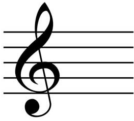 treble clef music staff Blank Meme Template