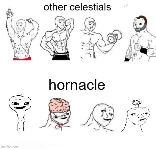 hornacle in a nutshell | other celestials; hornacle | image tagged in my singing monsters,celestial island | made w/ Imgflip meme maker