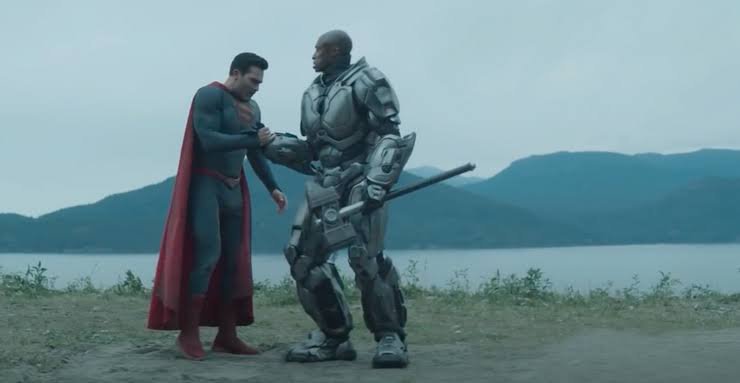 superman and john henry irons Blank Meme Template