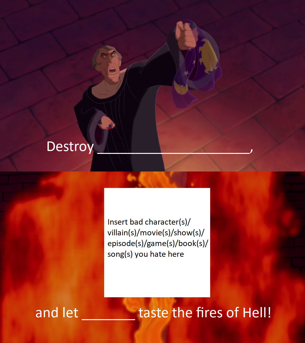 High Quality Hellfire meme Blank Meme Template