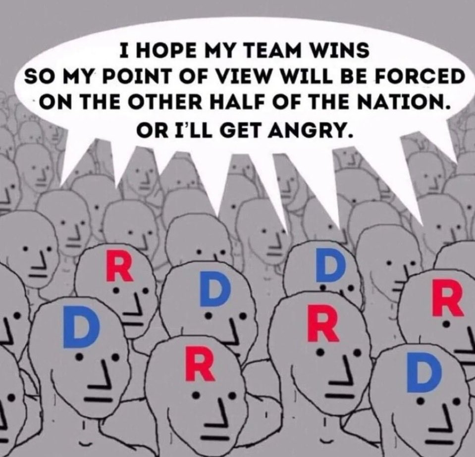 I hope my team wins so my point of view will be forced on the Blank Meme Template