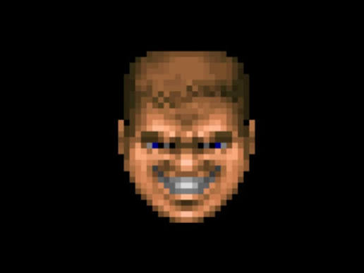 Doomguy evil grin Blank Meme Template