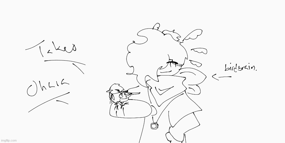 goofy little shit and his bird friend | image tagged in e | made w/ Imgflip meme maker