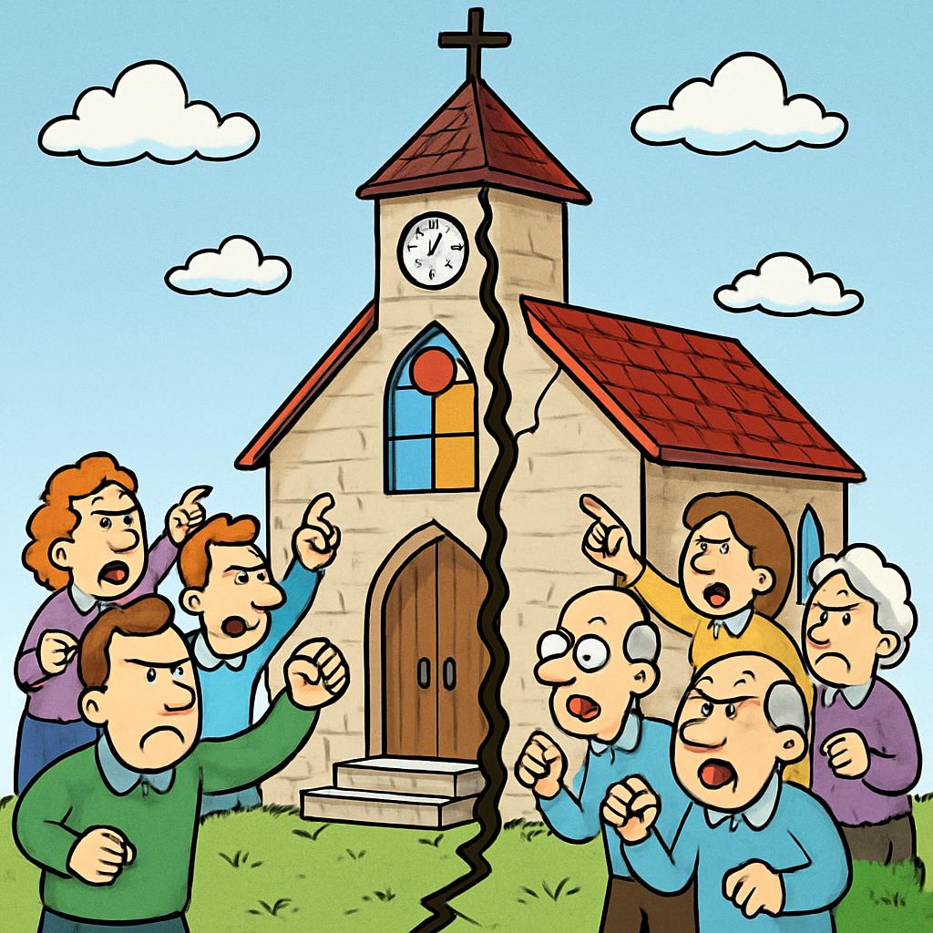 divided church Blank Meme Template