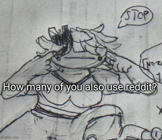 STOP | How many of you also use reddit? | image tagged in stop | made w/ Imgflip meme maker