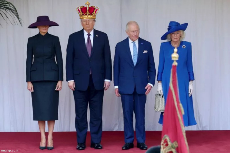 King for a day | image tagged in king for a day,clown king nothing,maga monarch,funny hats,melania trump super spy | made w/ Imgflip meme maker