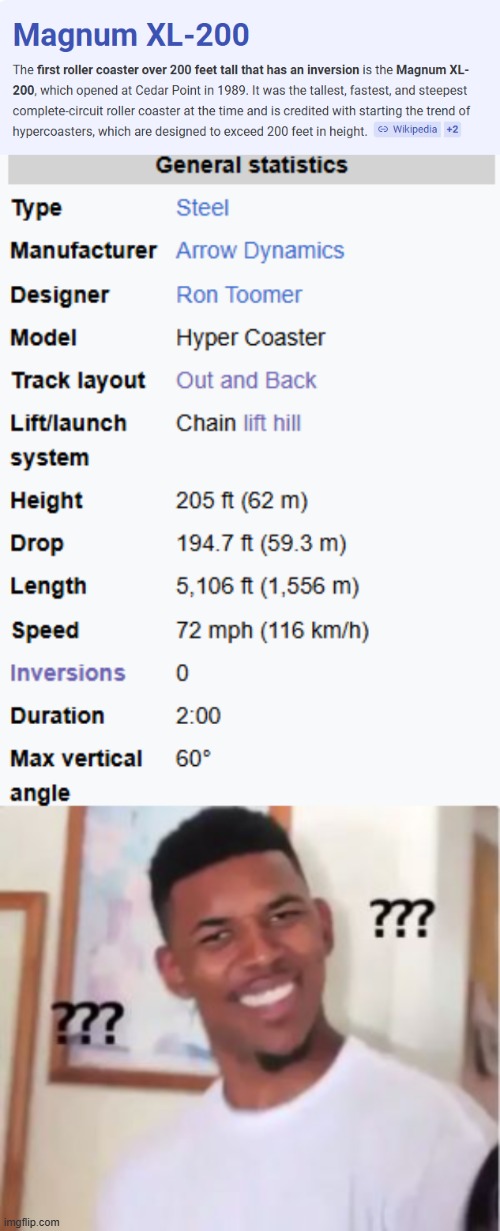 Something isnt adding up | image tagged in nick young,roller coaster,magnum xl-200,inversions | made w/ Imgflip meme maker