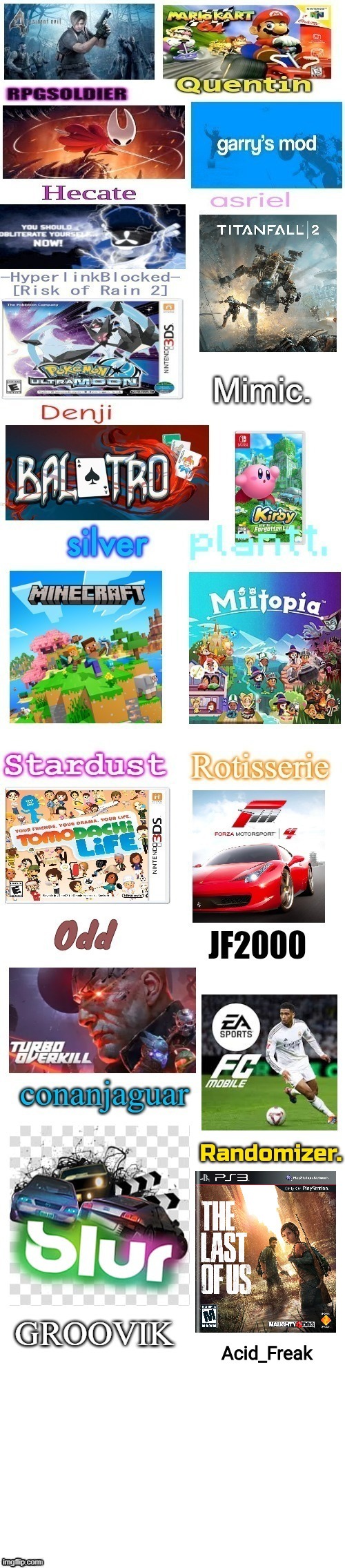 REPOST BUT ADD THE LAST VIDEO GAME YOU PLAYED | image tagged in repostbutaddthelastgamethatyouplayed,gaming,msmg,repost,reposts,starting a new trend | made w/ Imgflip meme maker