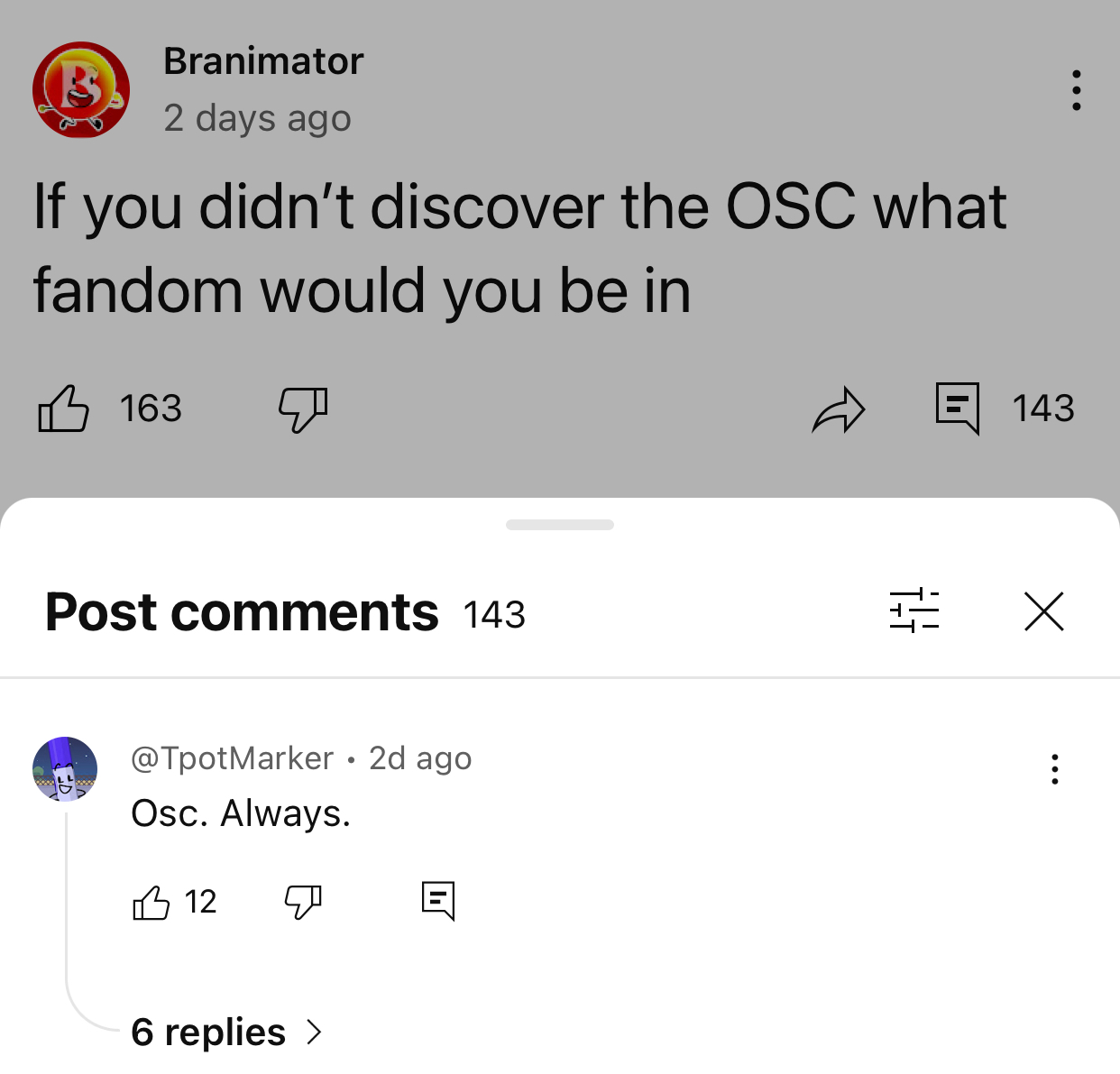 Osc. Always. Blank Meme Template