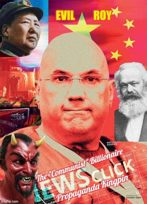 Neville Roy Singham propaganda king Blank Meme Template