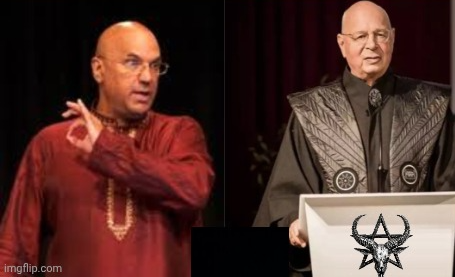 Evil Roy Singham & Klaus Schwab Blank Meme Template