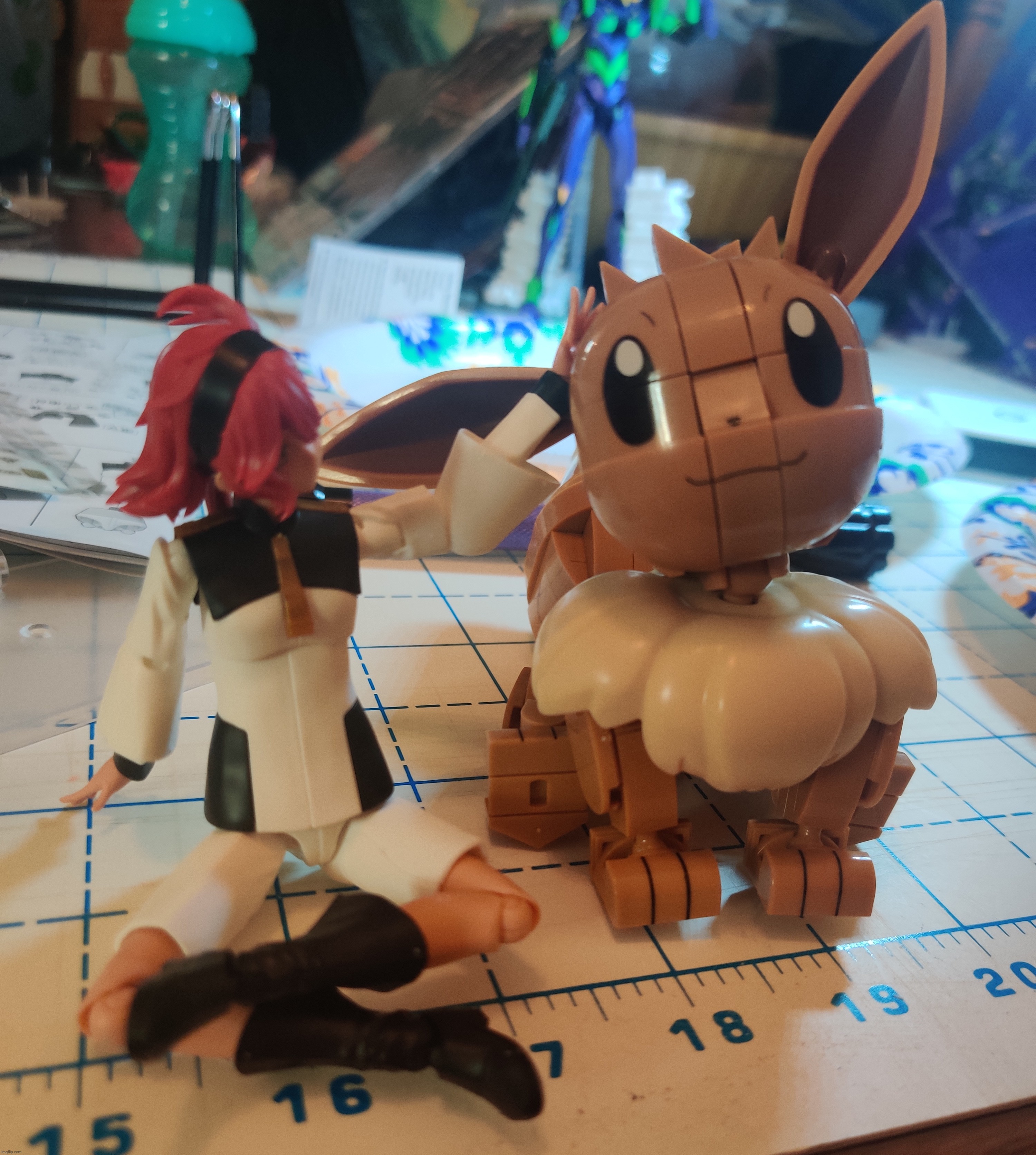 Just a girl and her 6 foot tall eevee nothing to see here | made w/ Imgflip meme maker