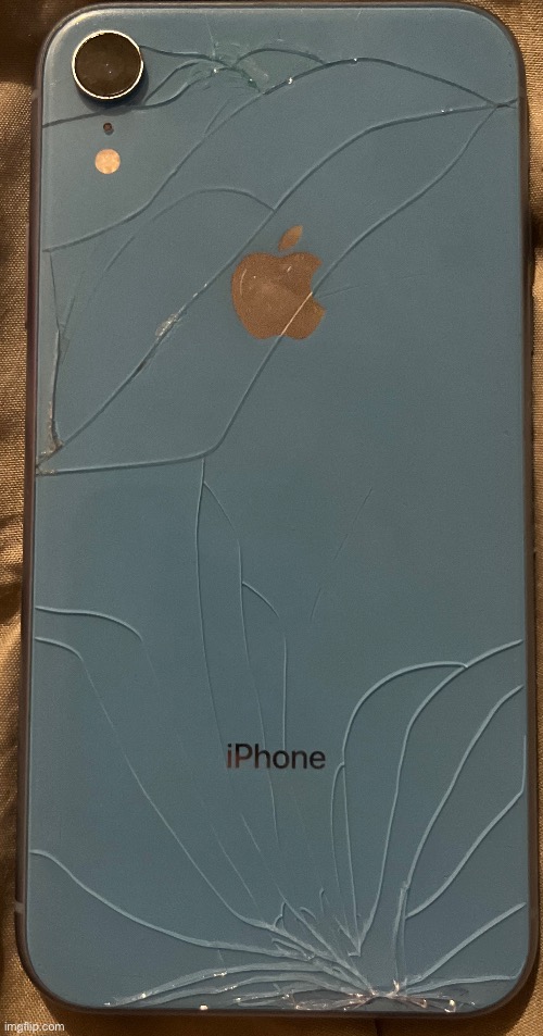 lowkey glad this is my old phone (my current phone has similar cracks) | made w/ Imgflip meme maker