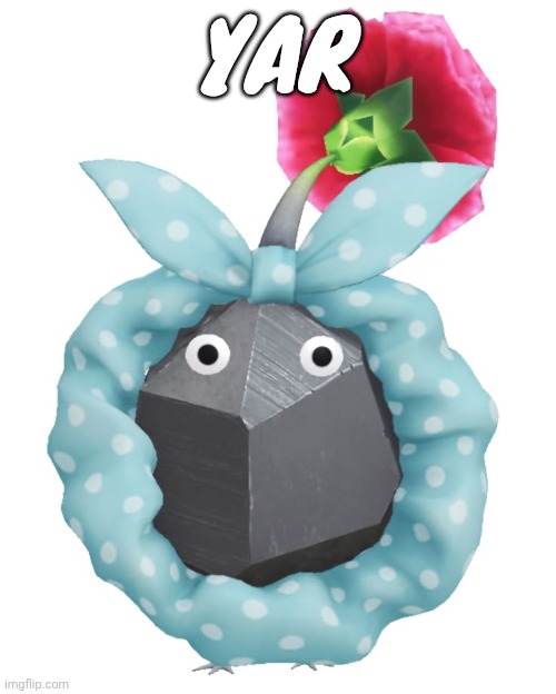 Scrunchie rock pikmin | YAR | image tagged in scrunchie rock pikmin | made w/ Imgflip meme maker