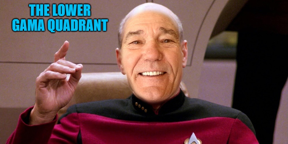 kewlew as patrick stewart | THE LOWER GAMA QUADRANT | image tagged in kewlew as patrick stewart | made w/ Imgflip meme maker