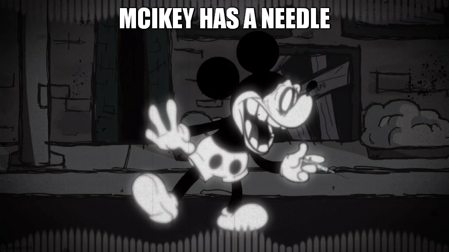 Wednesday Indefelity | MCIKEY HAS A NEEDLE | image tagged in wednesday indefelity | made w/ Imgflip meme maker