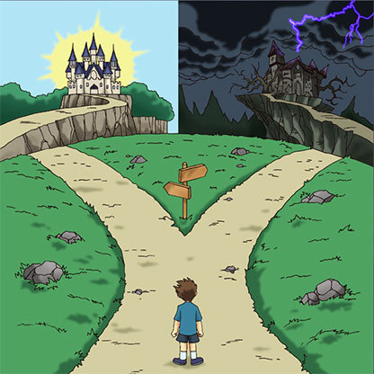 two paths meme Blank Meme Template