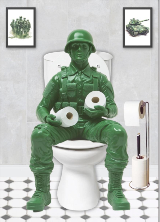 Army Guy On Toilet Blank Meme Template