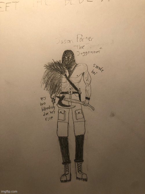 Sorry for the bad quality, his name is Jason Porter and he’s  one of my OCs | made w/ Imgflip meme maker