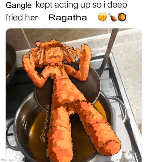 lmao dumbahh learned her lesson | image tagged in the amazing digital circus,digital circus,ragatha,gangle,deep fried,what the hell happened here | made w/ Imgflip meme maker