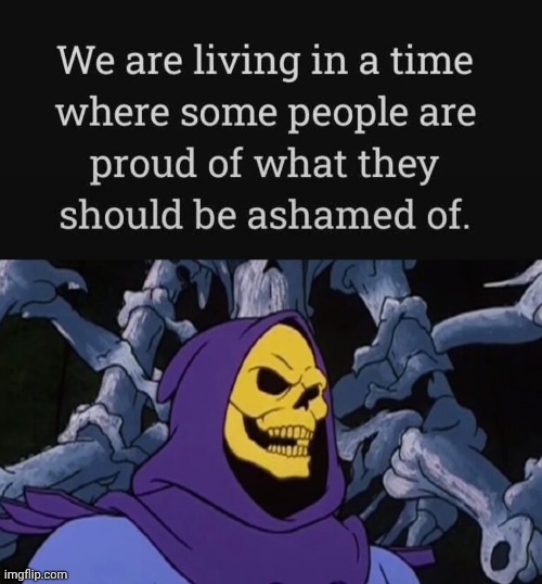 People have no shame | image tagged in skeletor grin,shameless | made w/ Imgflip meme maker