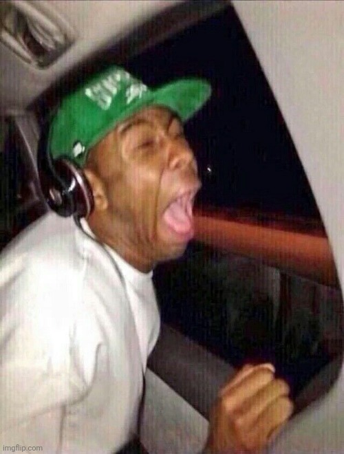 Tyler The Creator Crying Headphones | image tagged in tyler the creator crying headphones | made w/ Imgflip meme maker