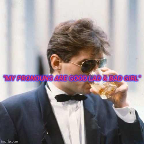 I Need A New Temp Of My Boi </3 | "MY PRONOUNS ARE GOOD LAD & BAD GIRL" | image tagged in falco unsee potion iii,nobody is going to get the references,but thats okay,good lad,bad girl,my pronouns | made w/ Imgflip meme maker