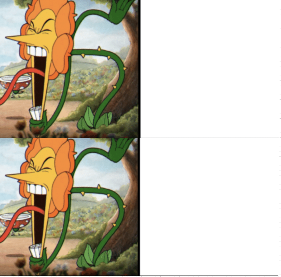 Cagney Flower Both Angry Blank Meme Template