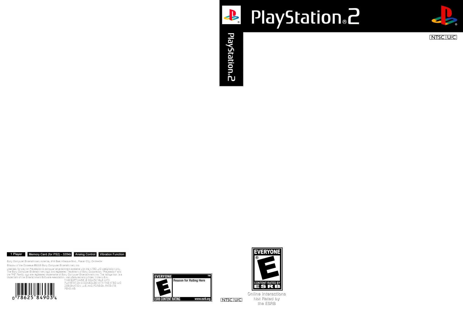 ps2 game cover template Blank Meme Template