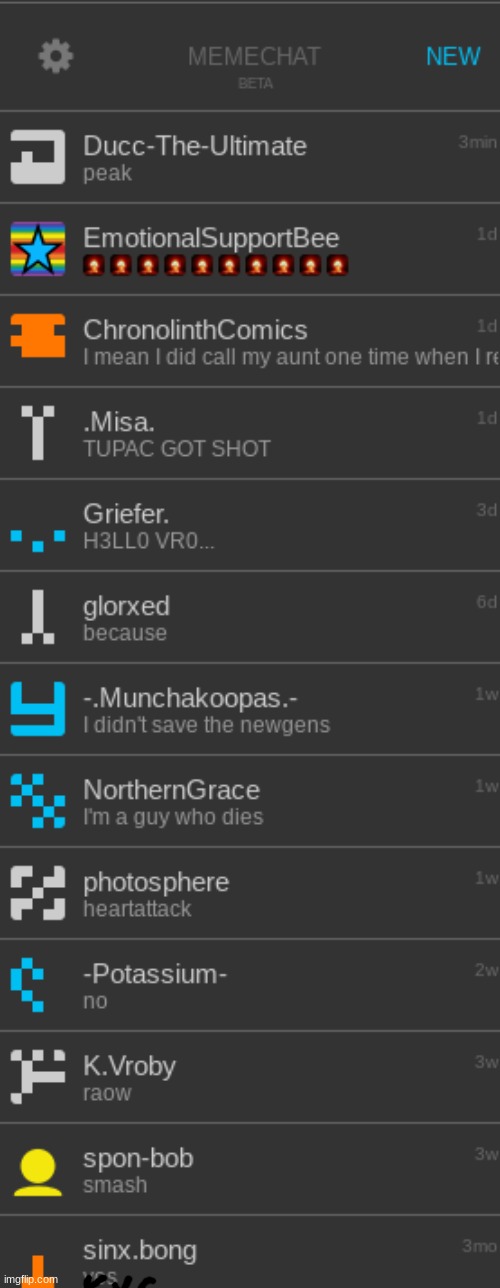memechat reveal (here before ban) | made w/ Imgflip meme maker