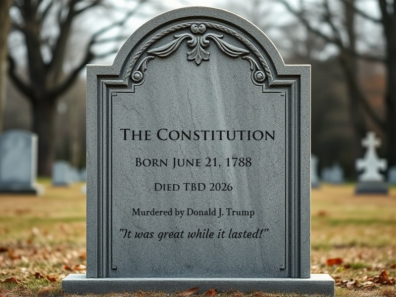 The US Constitution tombstone Blank Meme Template