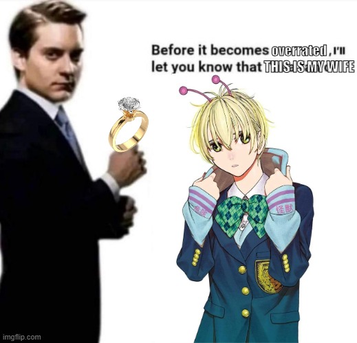 Vamola is my wife | overrated; THIS IS MY WIFE | image tagged in before it becomes overrated i'll let you know that i'm a fan of | made w/ Imgflip meme maker