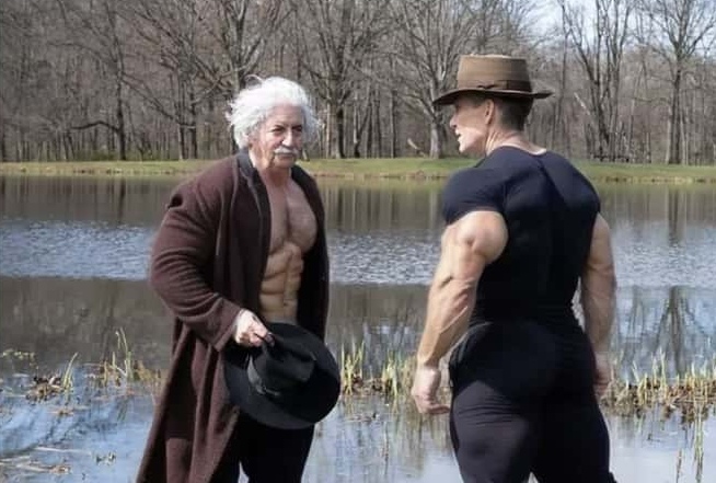 Einstein vs Oppenheimer Blank Meme Template