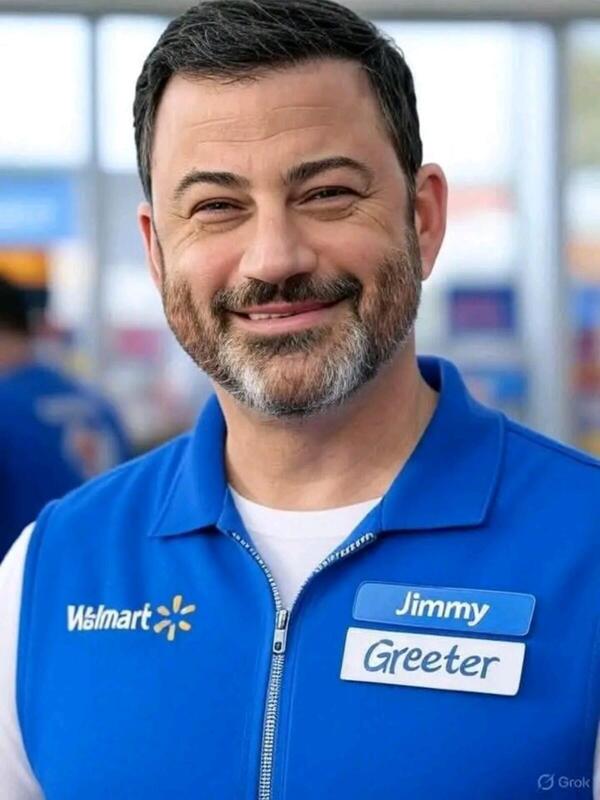 Jimmy Kimmel wal mart greeter Blank Meme Template