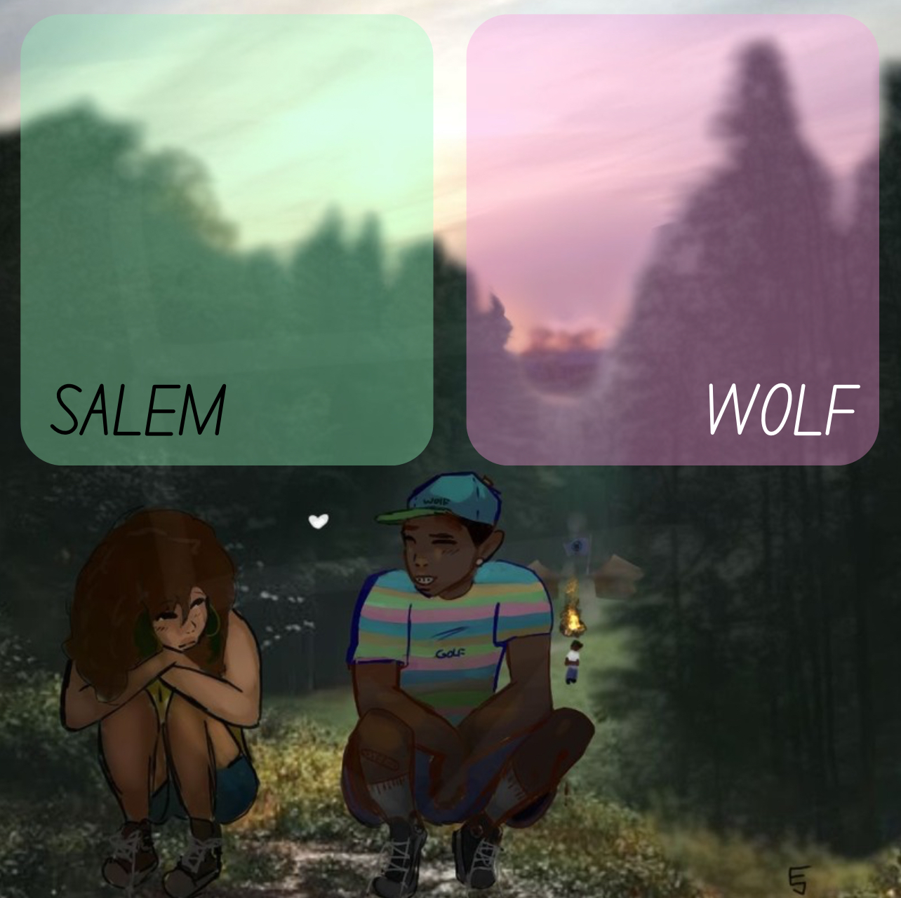 moons n foxed - salem and wolf #5 Blank Meme Template