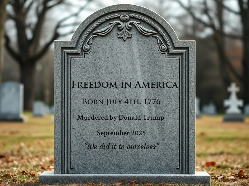 Freedom in America - murdered by Trump 2025 Blank Meme Template