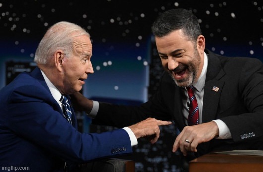 Joe Biden and Jimmy Kimmel | image tagged in joe biden and jimmy kimmel | made w/ Imgflip meme maker