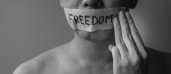 High Quality free speech suppressed Blank Meme Template