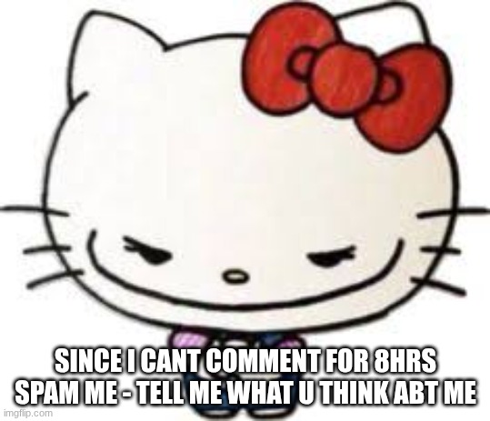 ppgungoespwepewmoamoaboomba | SINCE I CANT COMMENT FOR 8HRS SPAM ME - TELL ME WHAT U THINK ABT ME | image tagged in hehe | made w/ Imgflip meme maker