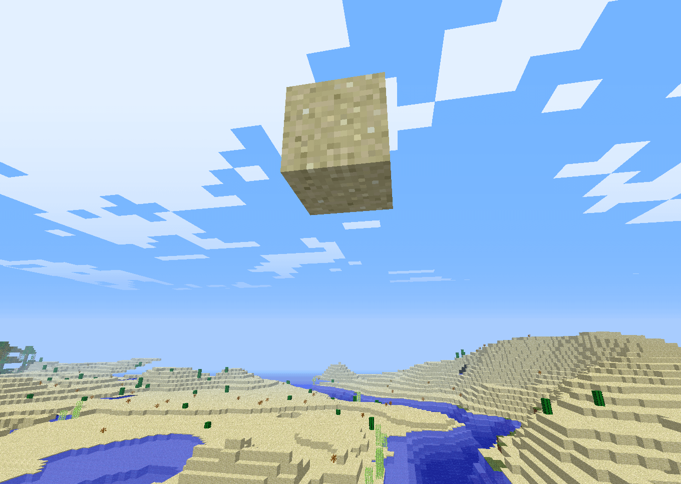 Floating Sand Block Blank Meme Template