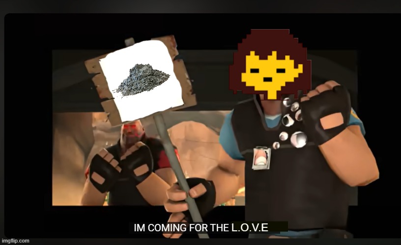 Flowey_The_Memer in nutshell: | L.O.V.E | image tagged in pootis engage i'm coming for the x | made w/ Imgflip meme maker
