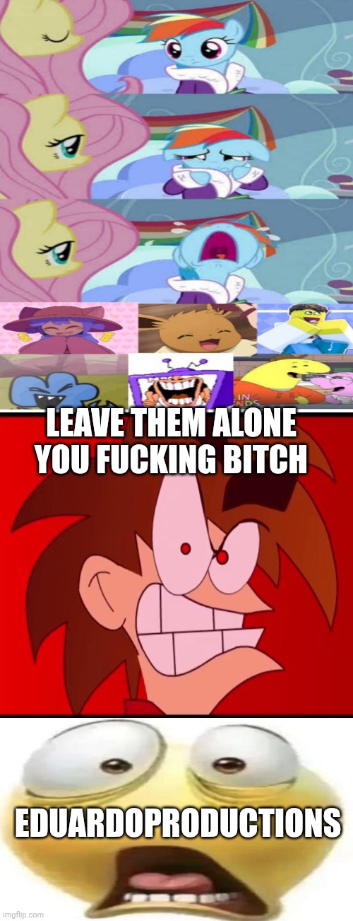 Me Ruining A Fill In Meme #285 | LEAVE THEM ALONE YOU FUCKING BITCH; EDUARDOPRODUCTIONS | image tagged in ruin this fill in meme 285 | made w/ Imgflip meme maker