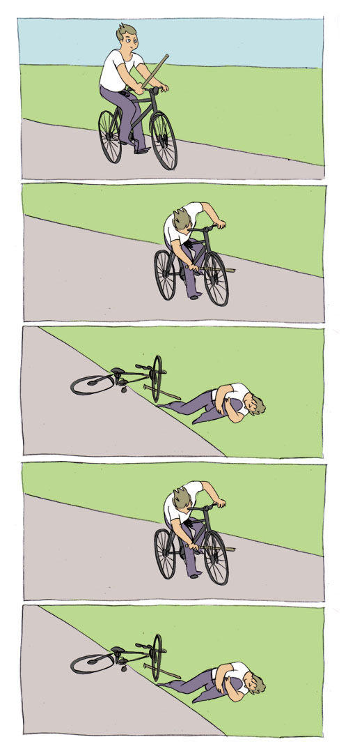 Falling on bike again Blank Meme Template